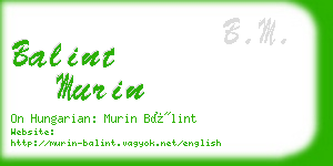 balint murin business card